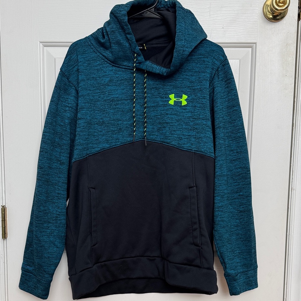 Under Armour Men’s Teal and Black Pullover